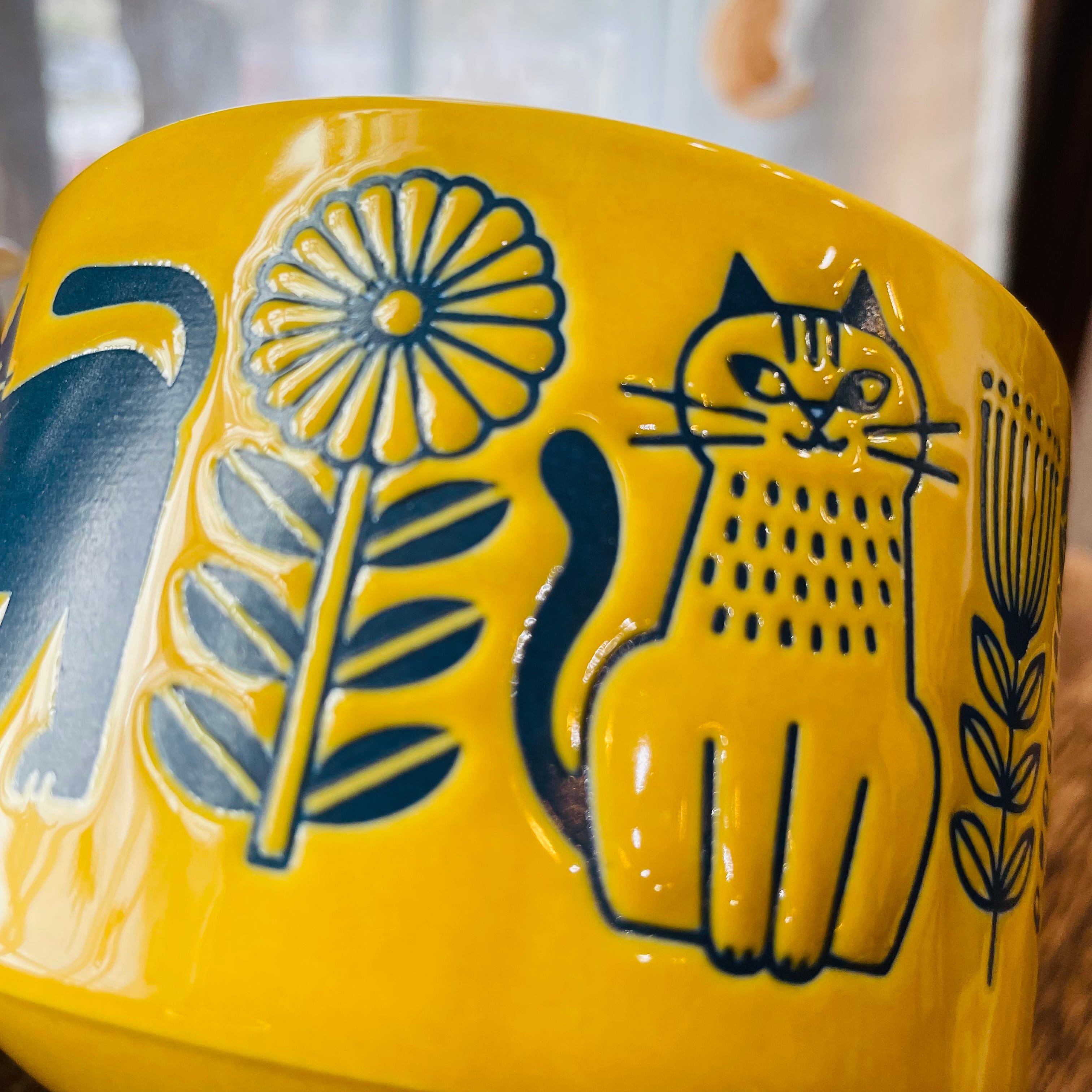 マグカップ｜fikalyckaスープマグ  猫雑貨 猫モチーフ 猫柄 猫グッズ おうち時間 黒猫 プレゼント プチギフト 贈り物