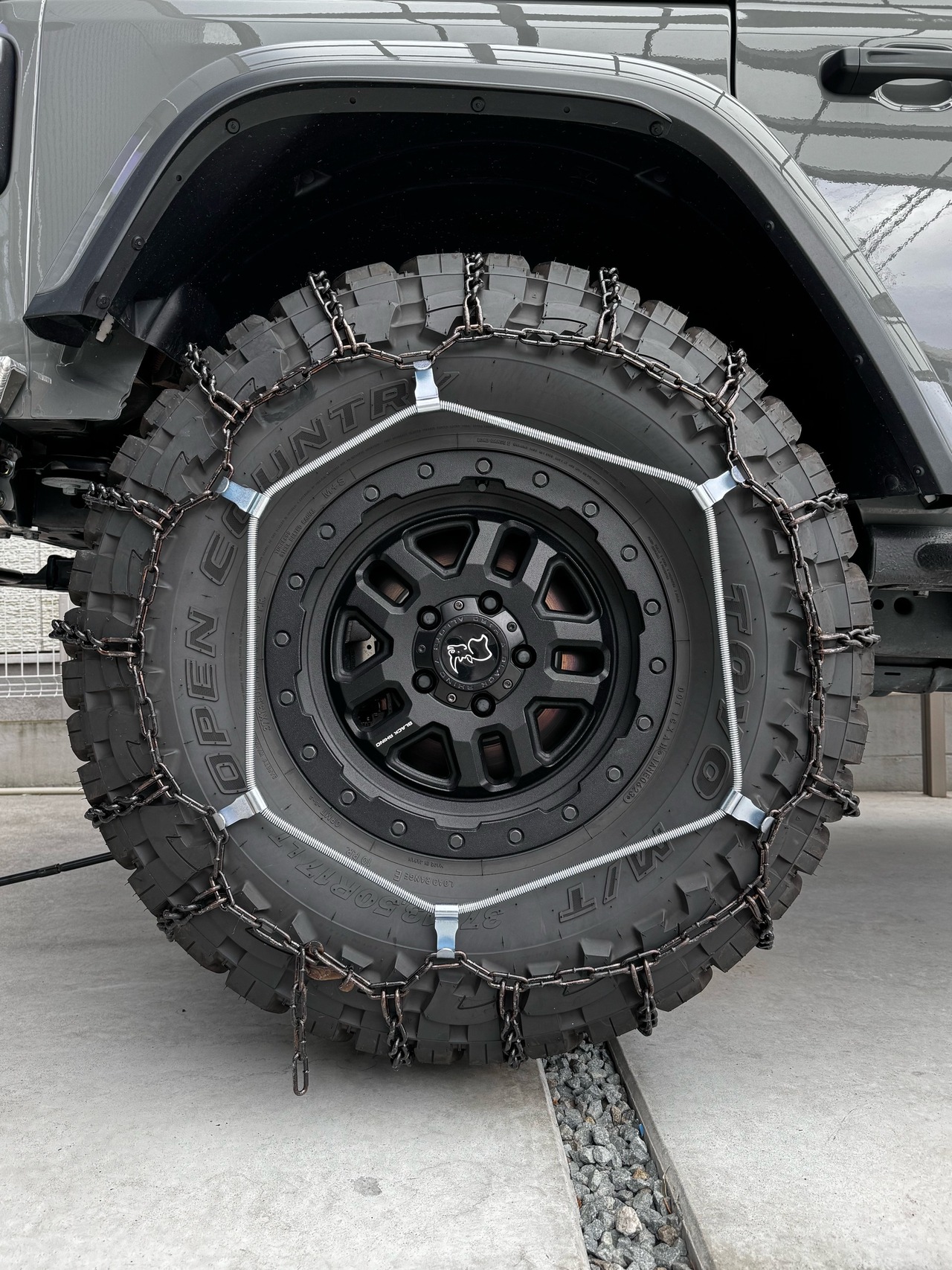BF41JK】37×12.5R17LT用 オフロードタイヤ用金属ラダーチェーン バンド 
