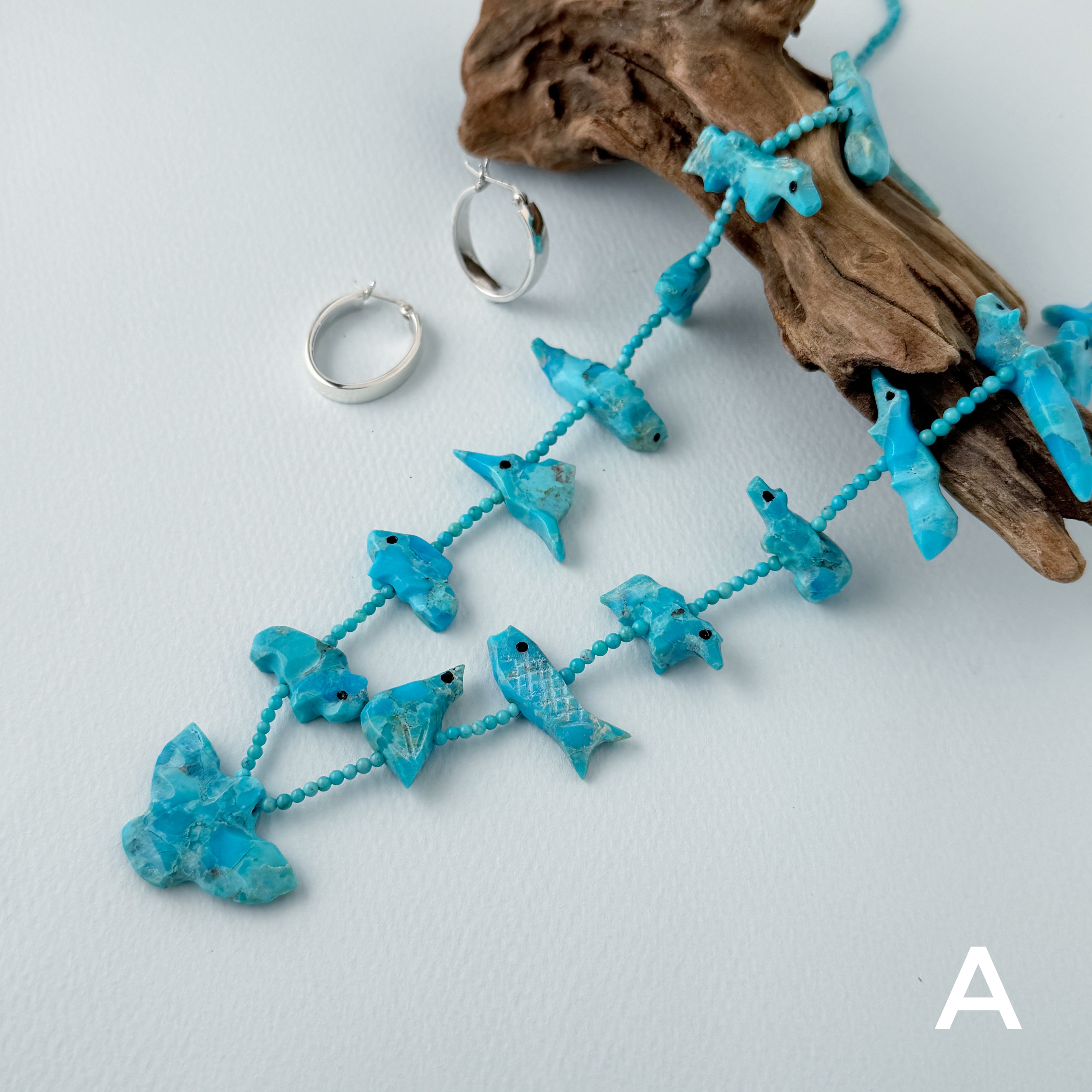 Indian Jewelry》 ターコイズ ボリューム フェティッシュネックレス 鳥