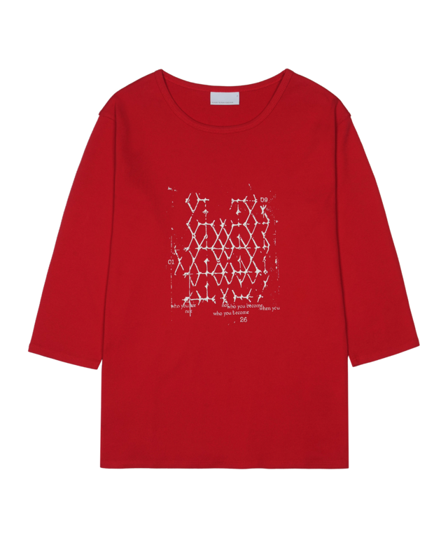 [SAN SAN GEAR] LATTICE T-SHIRT [MELANGE GREY] 正規品 韓国ブランド 韓国通販 韓国代行 韓国ファッション sansan san san sansangear サンサンギア