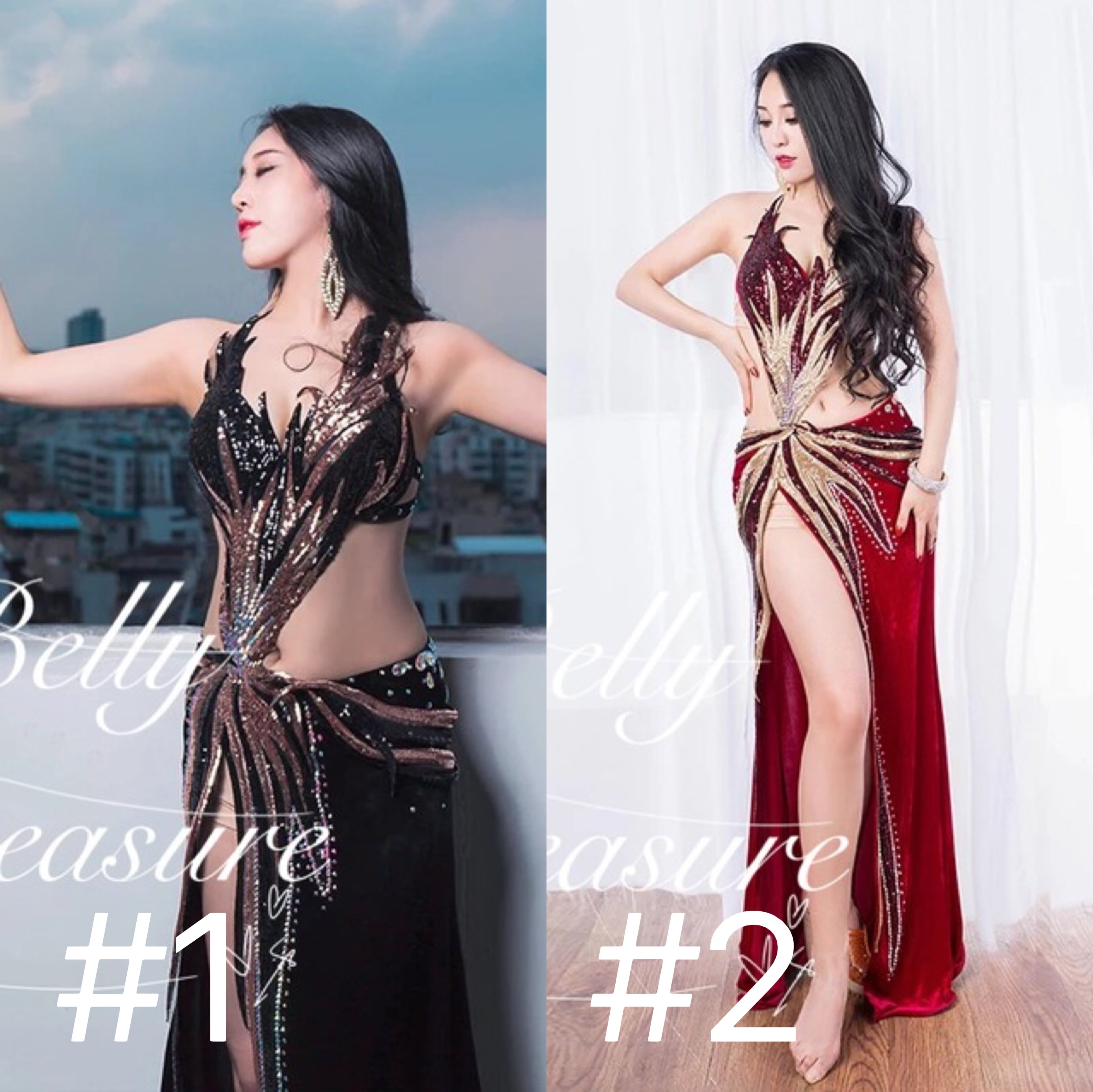 オーダーメイド衣装 ベリーダンス ブラスカート一体型XZY2930