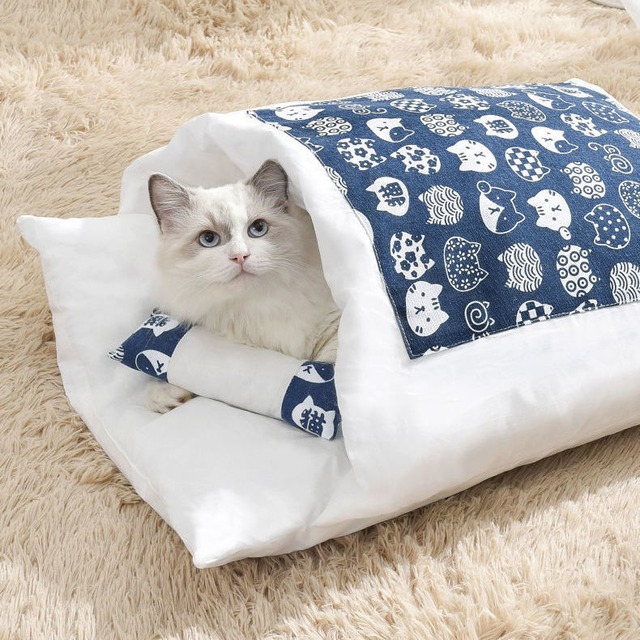 【送料無料】ペット用品 猫ちゃん専用 ペット布団 クッション 寝袋 マット 敷布団 掛け布団 ベッド 寝具 ペット用寝具  猫 ねこ お昼寝 猫雑貨 猫グッズ