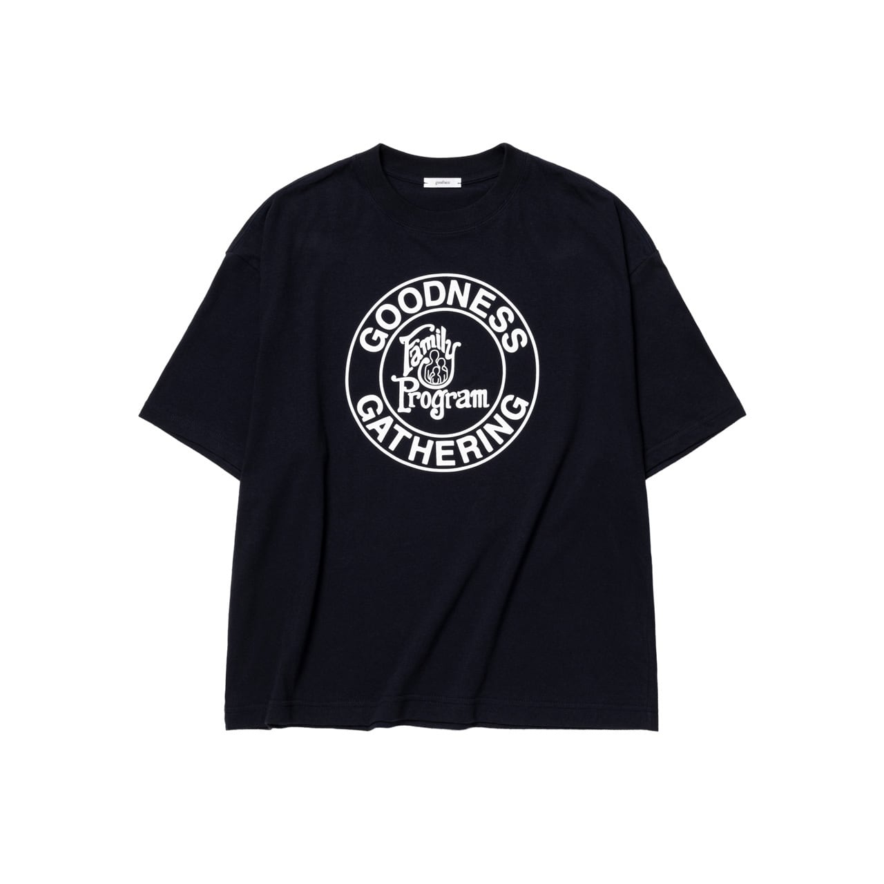 goodness trim crew neck sweat shirtBLACK