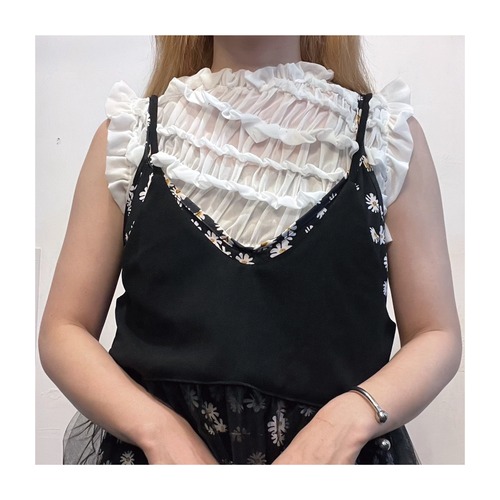 select 31029:shirring frill tops