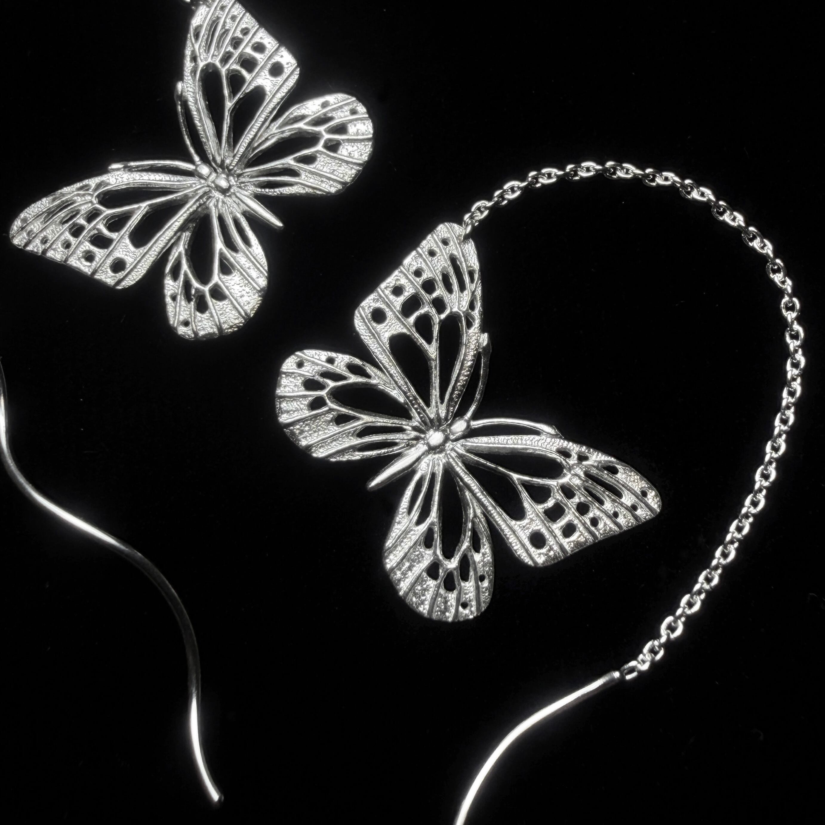 Lisa｜リザ 蝶 アメリカンピアス (SV925) アサギマダラ (L size