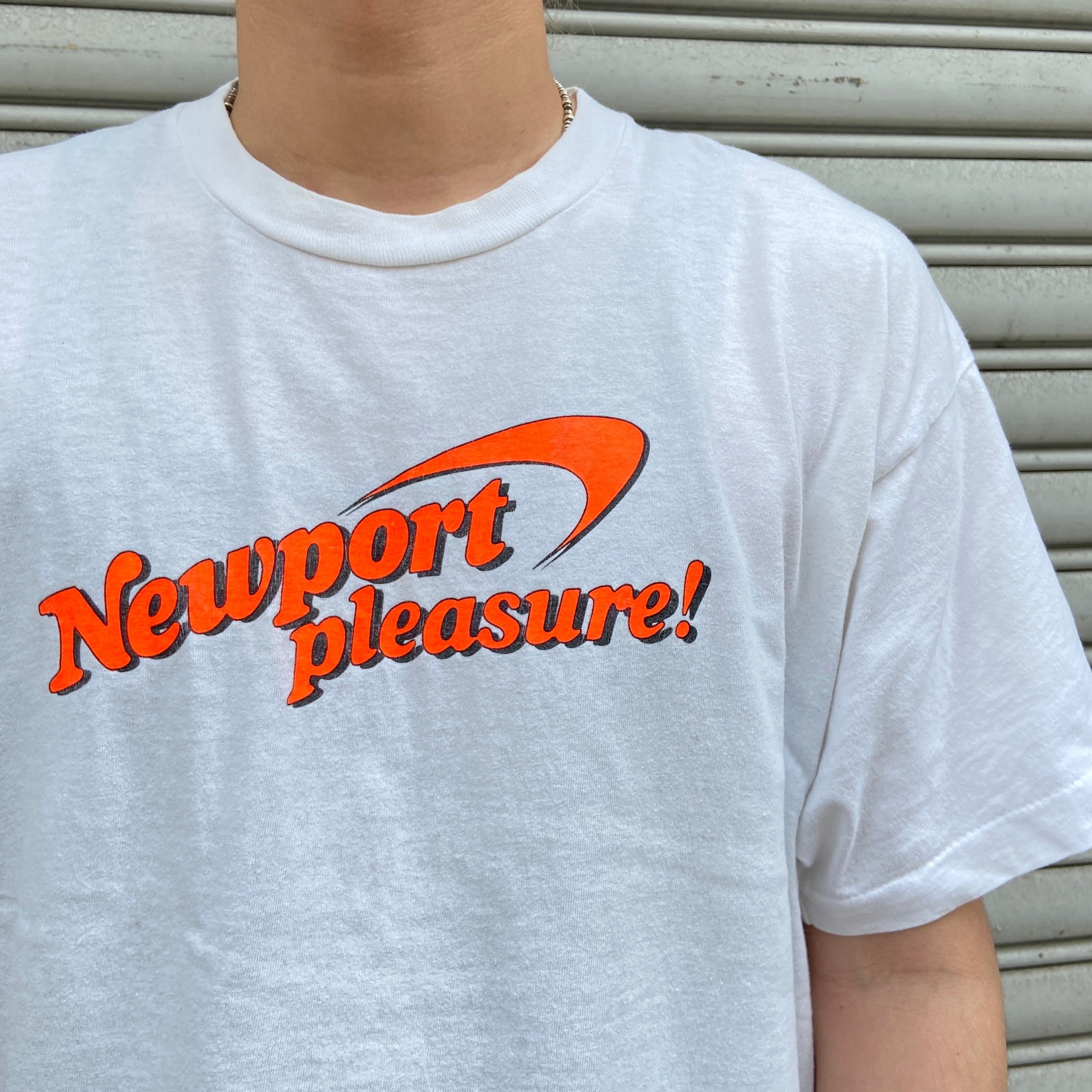 90s Newport ニューポート タバコ銘柄 プリントTシャツ ホワイト L