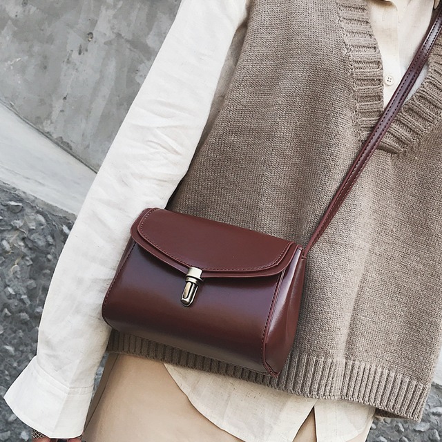 スタンダードスタイルショルダーバッグ レトロ スクウェア メッセンジャーバッグ 手作りハンドバック29918909971