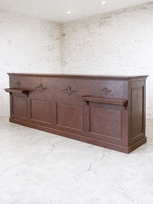 写真館オーダーメイドレジカウンター169　（写真スタジオ・大きなレジカウンター）W2400　アンティーク調店舗家具