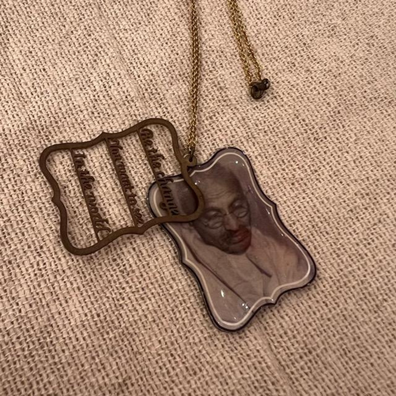TOPANGA Jewelry　ガンジーの名言ネックレス
