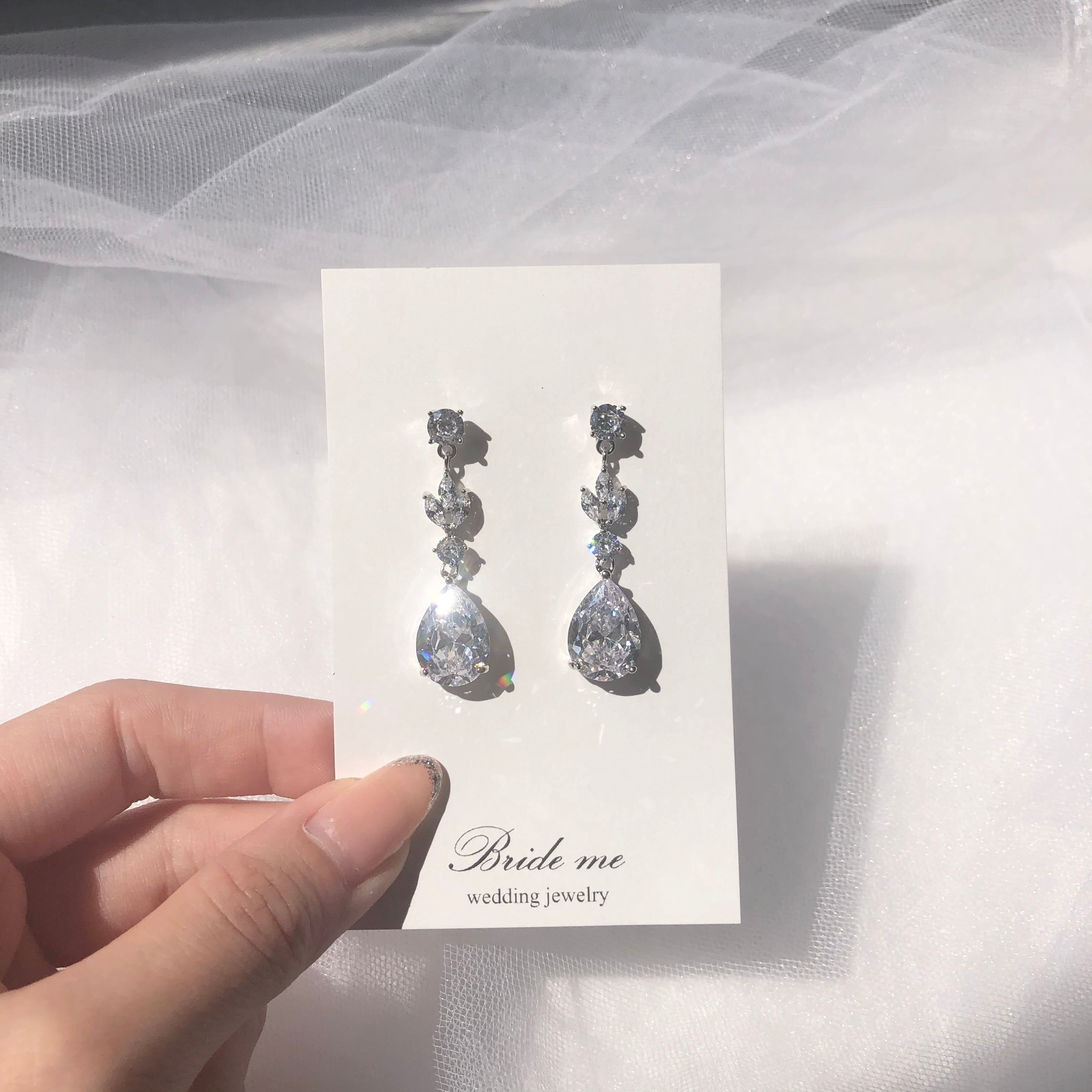 ZP-70】キュービックジルコニアピアス | BRIDE ME