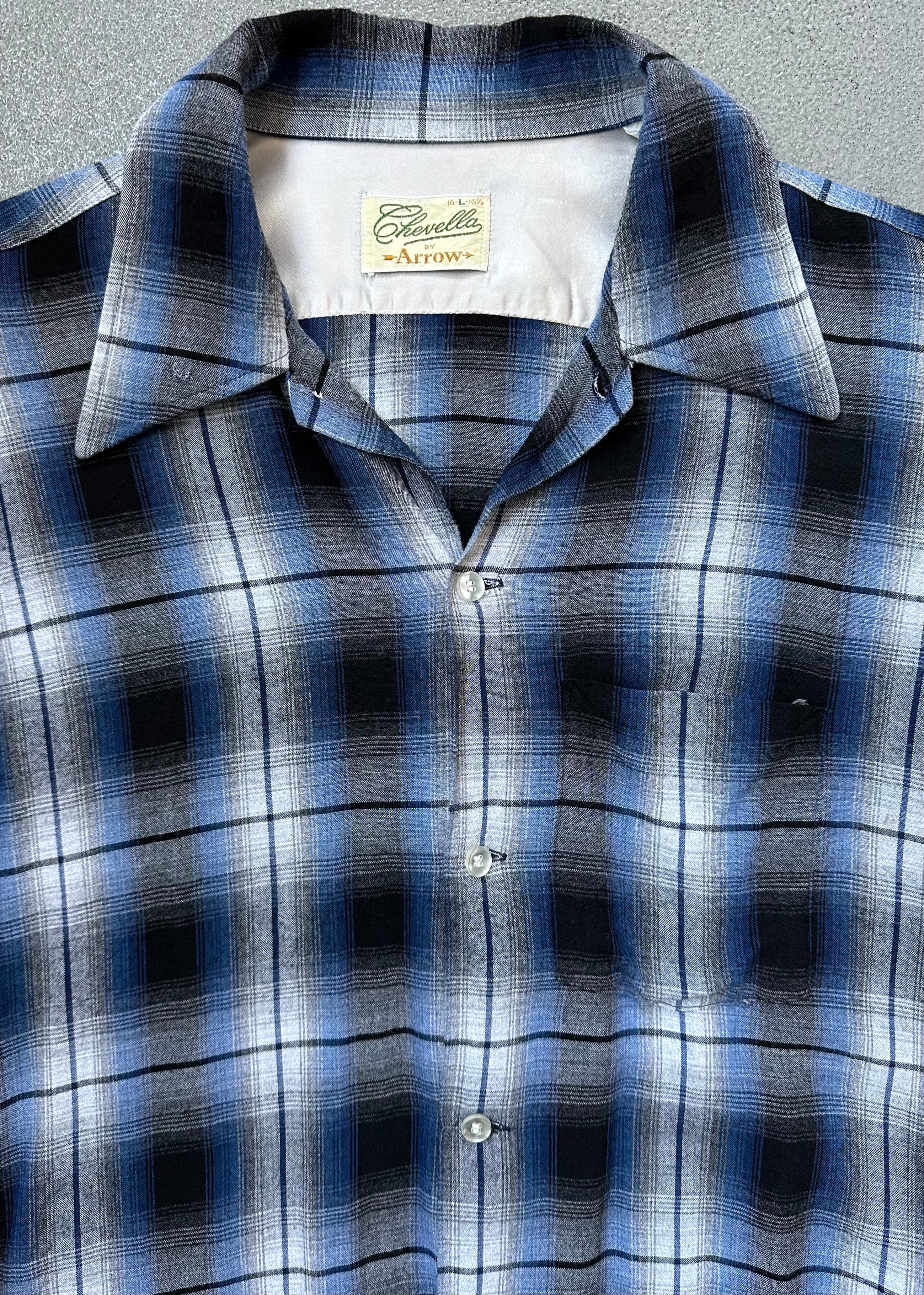 【早い者勝ち】　1960s レーヨンシャツ　オンブレ　開襟シャツ　vintage 40s ARROW レーヨンシャツ 1960's 