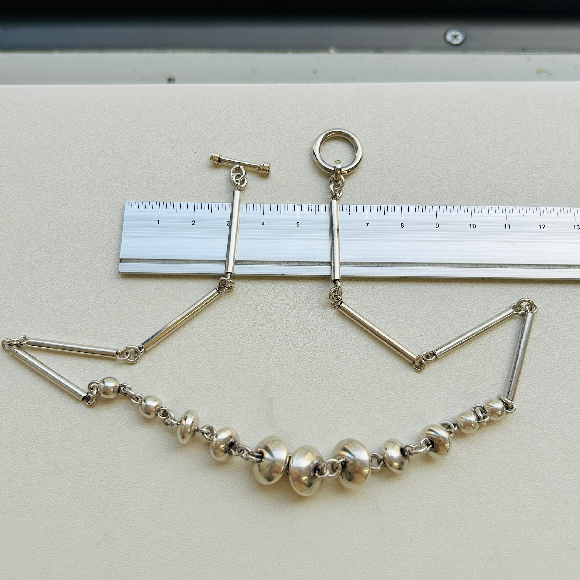 シルバー925 BEADS ＆ BAR トグルネックレス | Milo Antiques & Vintage
