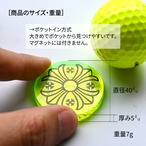 目立つ見つかる蛍光ゴルフマーカー［スカル］2色セット