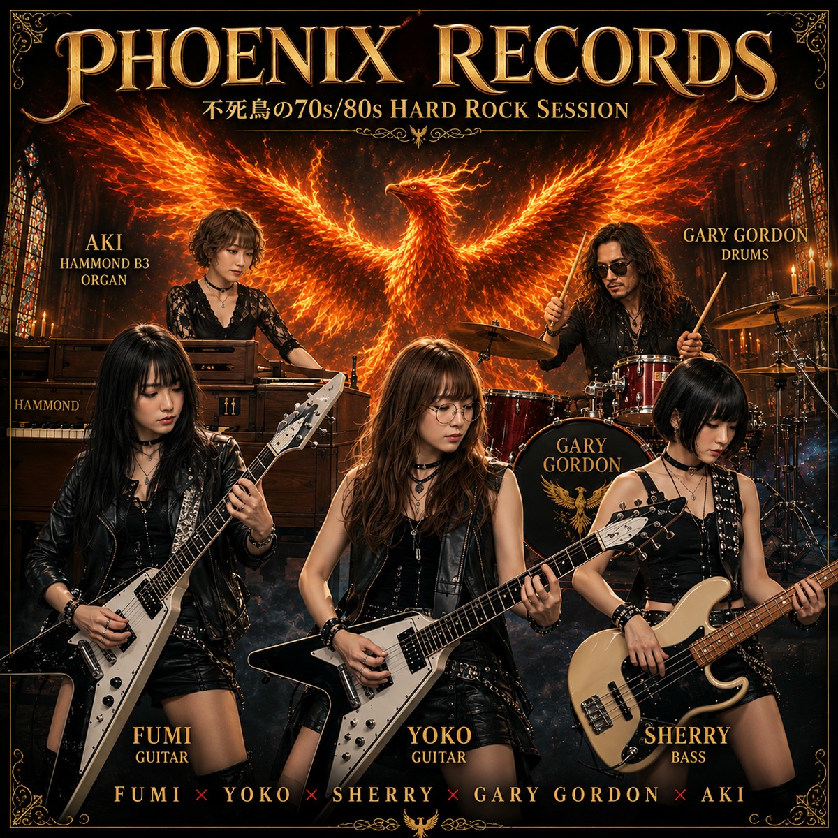 貴重プロモ白ラベル多数70s-80s ハードロック LPレコード 10枚セット CD-R】不死鳥の70s/80s Hard Rock Session｜FUMI × YOKO Twin Flying V