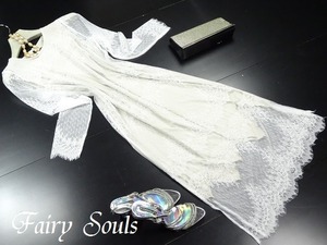 ★送料無料★M☆ふんわりデザイン総レ－スワンピ(OPN5667) 