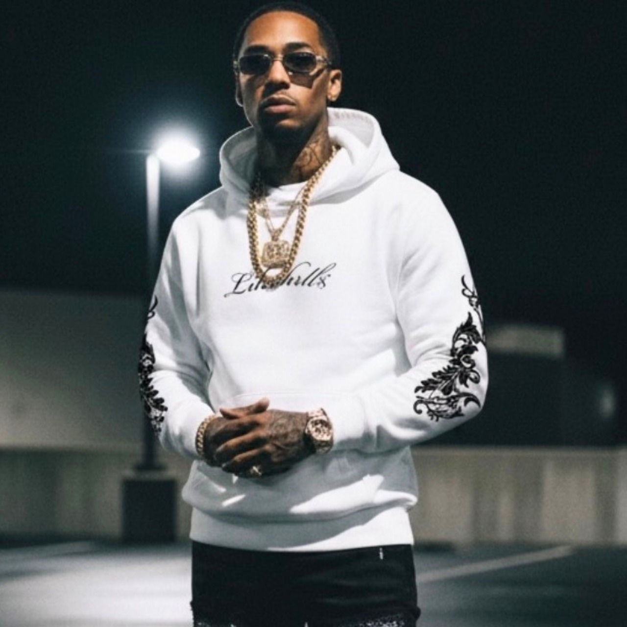 ELDOLADO flower white hoodie - 1