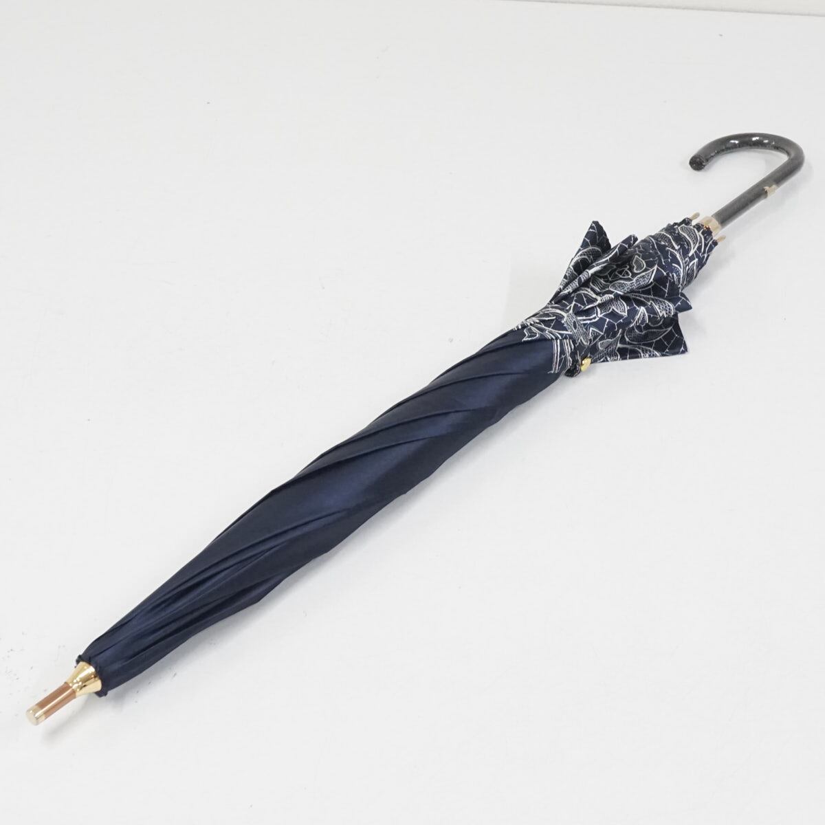 耐風傘 LANVIN COLLECTION ランバンコレクション USED美品 ネイビー