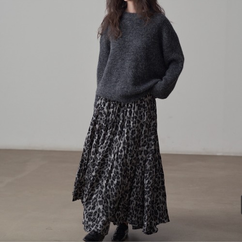 アニマル柄 プリーツ ロング丈 スカート 00032 画像