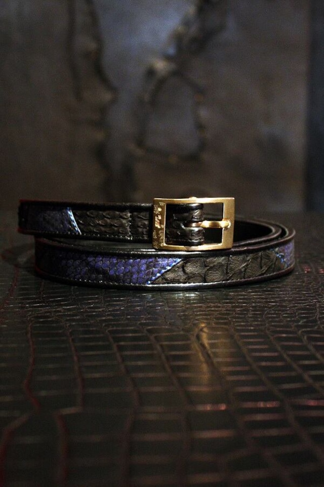 Rizard Head×Bill Wall Leather SAMURAI Collection Limited Nallow Belt Blue　 ［RONIN］-牢人 【World Ltd 50pcs】