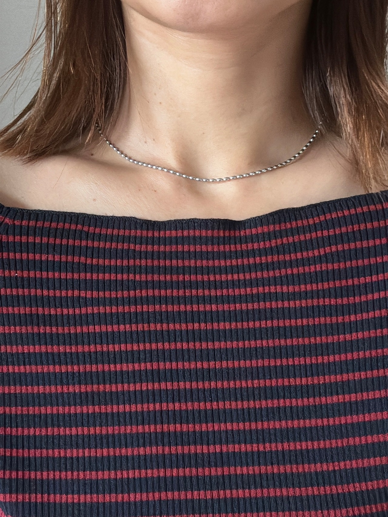 ミニビーズチェーンネックレス