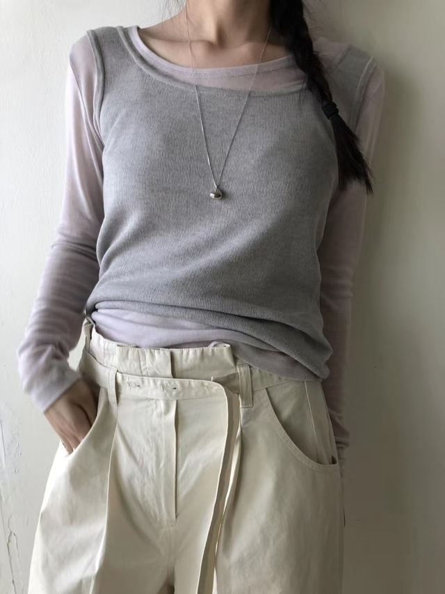 (vegetable) Basic sleeveless/  5color