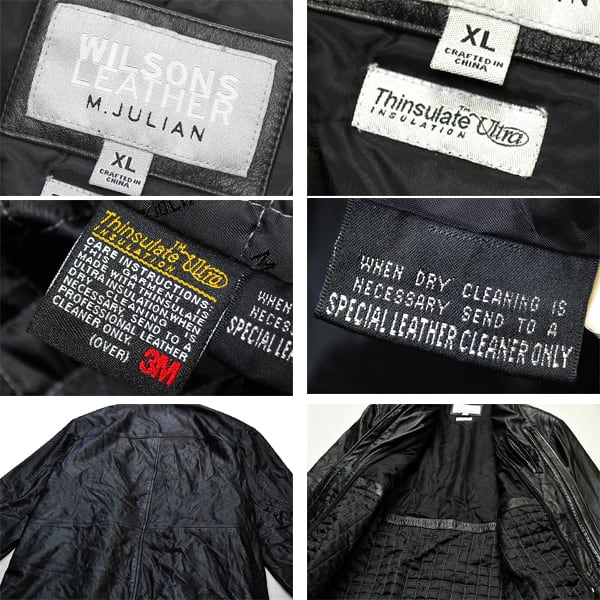 1点物◇ウィルソンズWILSONS黒レザージャケット革ジャン古着 1点物◇ウィルソンズWILSONS黒レザージャケット革ジャン古着