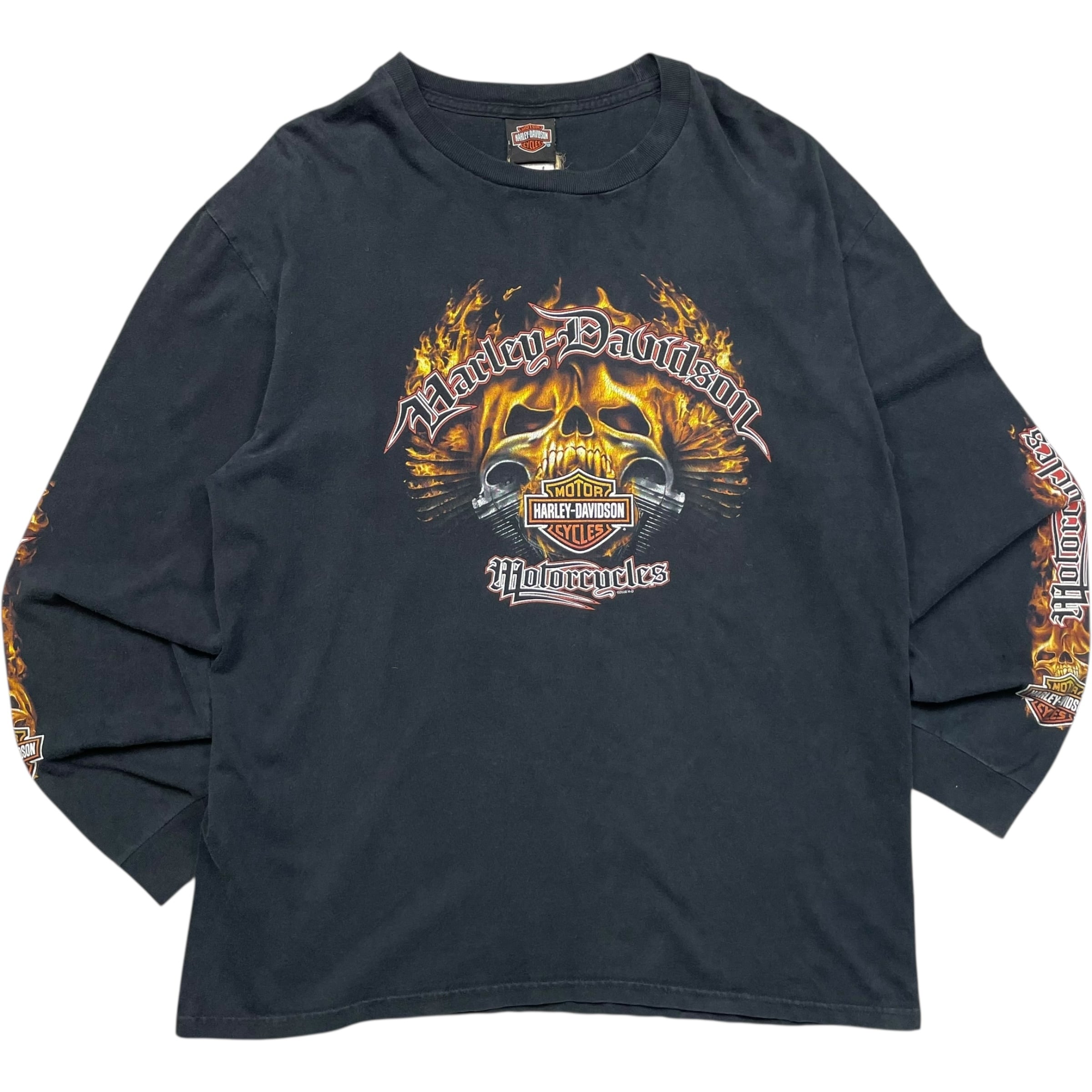 《XL》Harley-Davidson ハーレーダビッドソン ロングTシャツ ブラック no.9599
