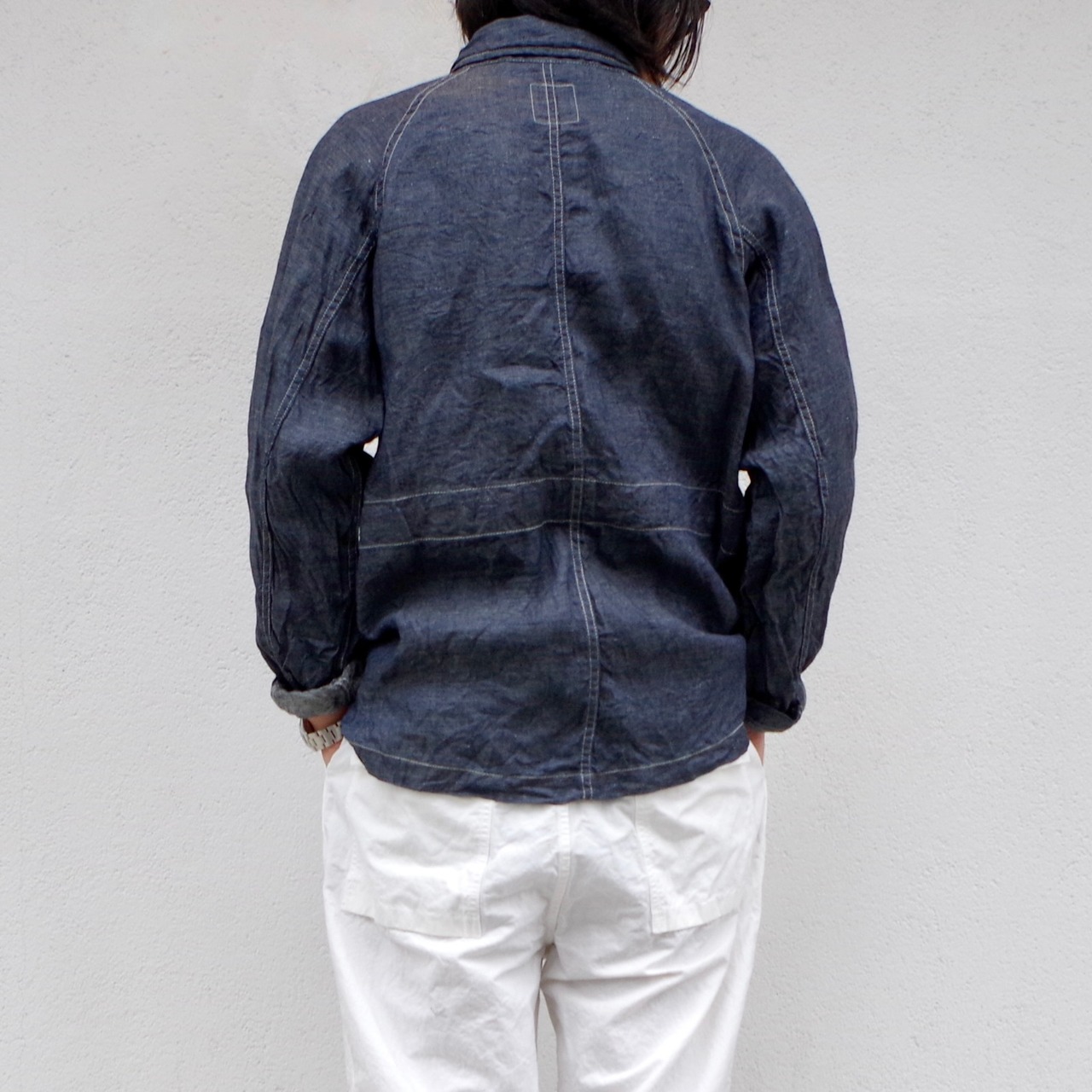 SAGE DE CRET  Coverall Jacket  "Linen Denim"