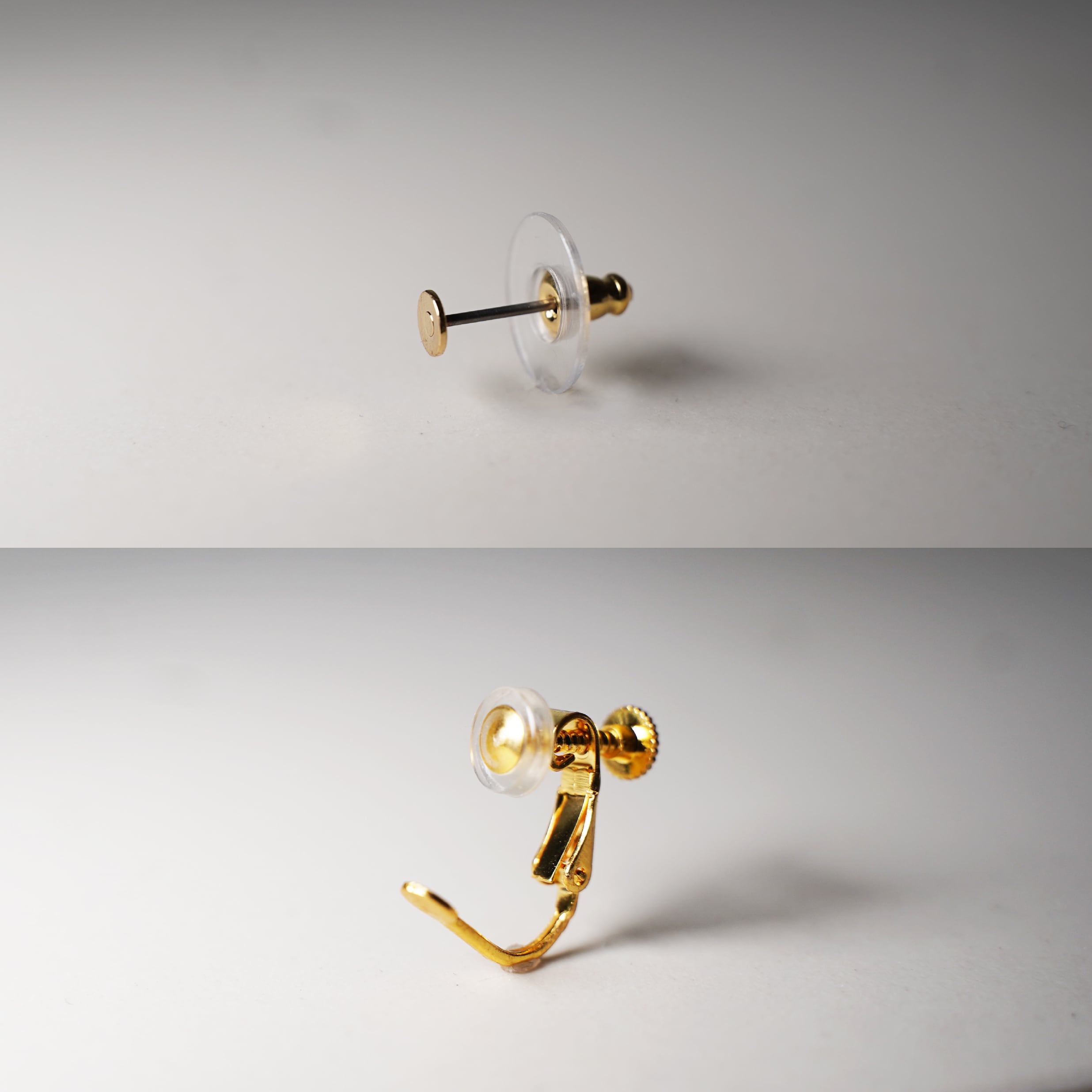 T-229 美濃焼 ハンドペイント 金絵付け タイル ピアス / イヤリング