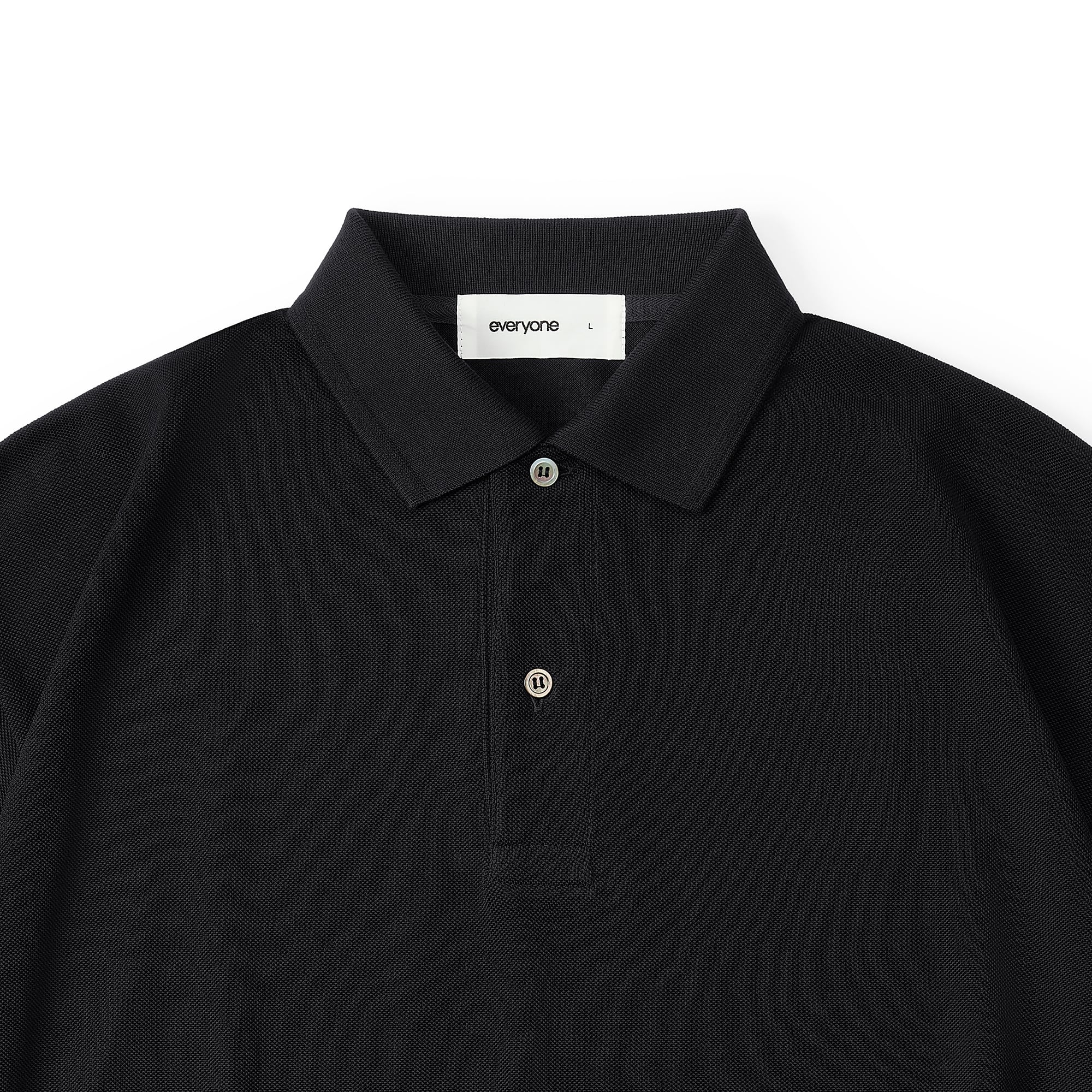 everyone piquet polo shirt (BLACK) | everyone