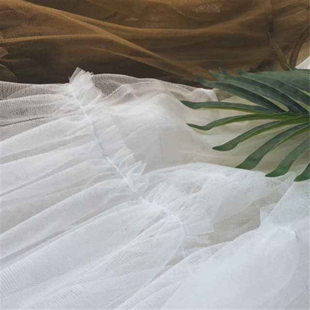 【Tea Tree】シアーメッシュフリルボリュームワンピース　3color　10382