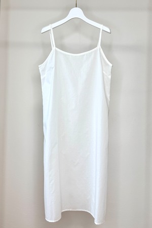 日本製オーガニックコットンキャミドレスロング丈（ラウンドネック）White<filcasane>