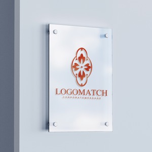 格調高い和の花柄のロゴ