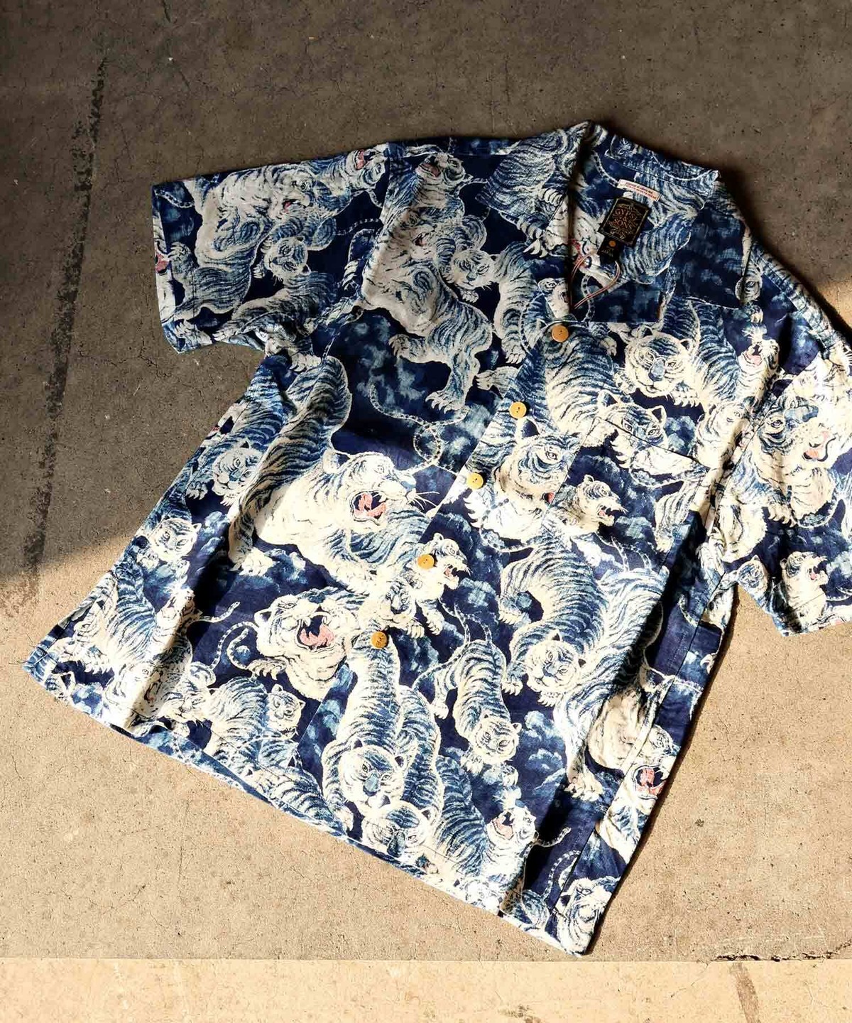 INDIGO HUNDLED TIGER SHIRTS インディゴ百虎シャツ GS2449926A 