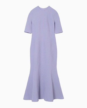 【Mame Kurogouchi】Shirring Jersey Jacquard Mermaid Dress   MM24SS-JS013