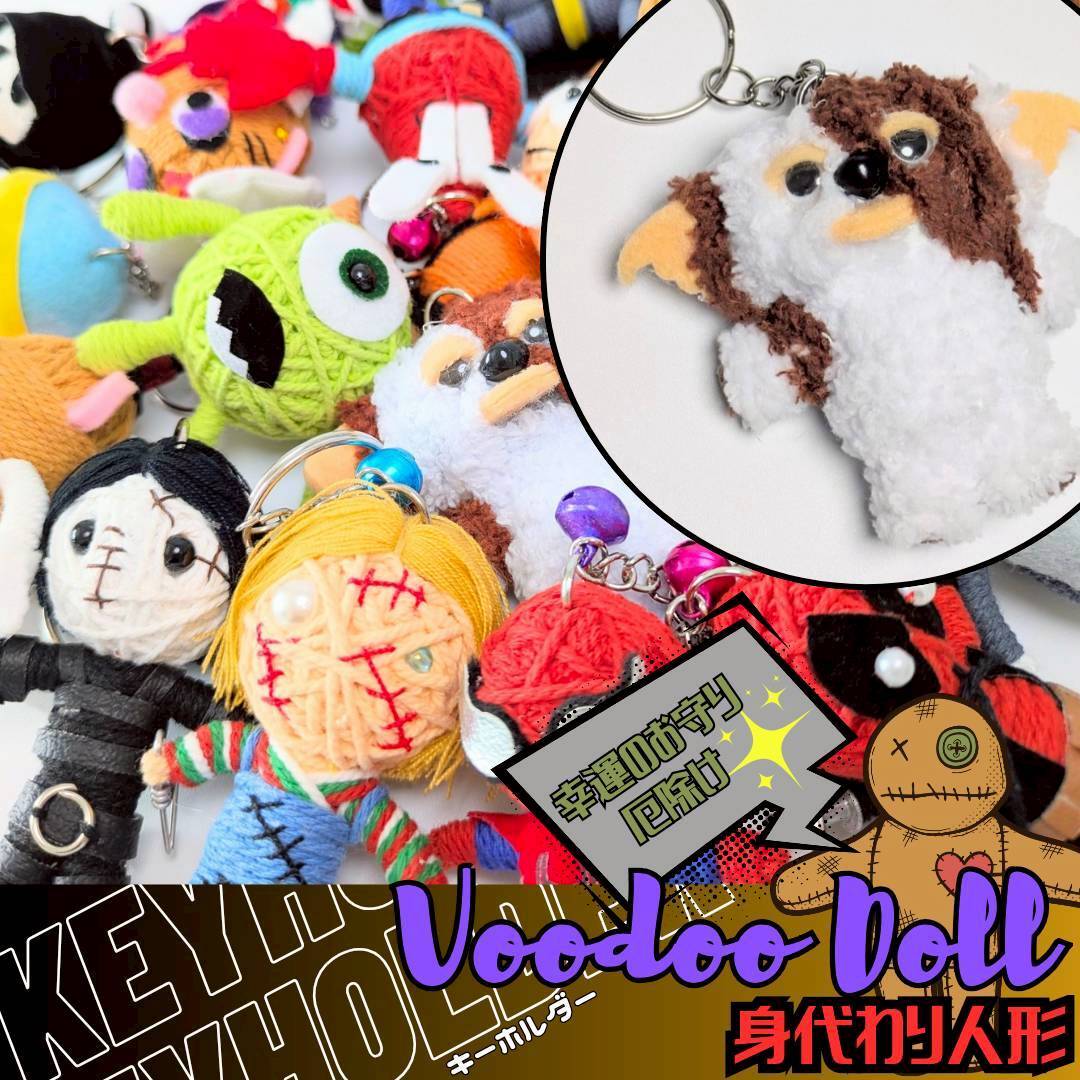 【 The Simpsons / ザ シンプソンズ / クラスティ・ザ・クラウン 】 Voodoo doll KeyHolder / ブードゥー人形 / 身代わり人形 /お守り人形  〚アメリカン雑貨 アメトイ〛