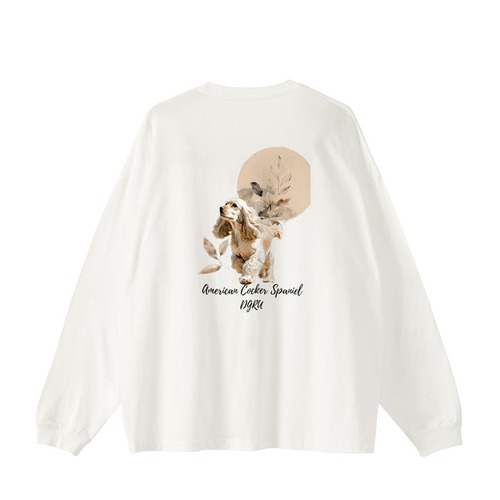 アメリカン・コッカー・スパニエル　ロングスリーブTシャツ　バックデザイン