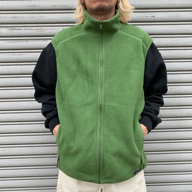 00s patagonia パタゴニア　シンチラフリースベスト　グリーン　XL