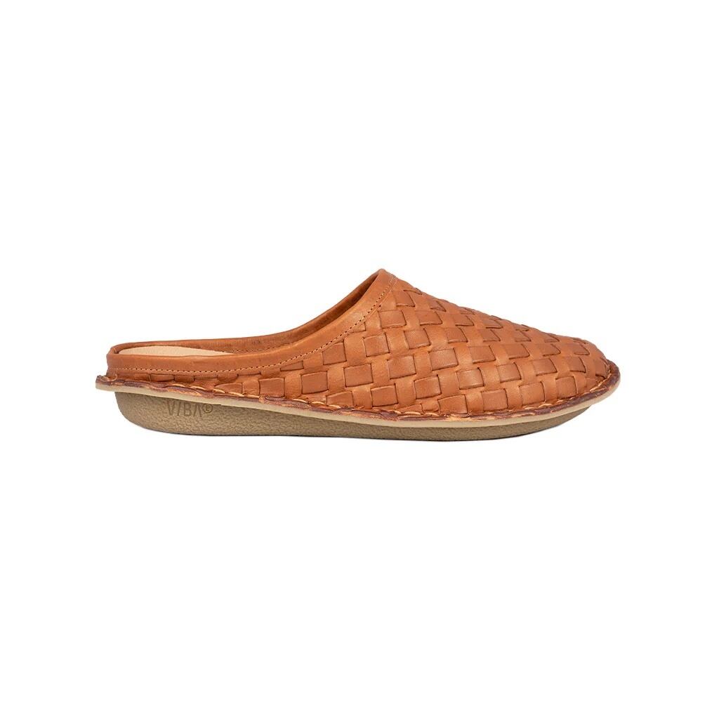 VIBAe > Roma Woven Leather - Cognac Brown | THE LANDING