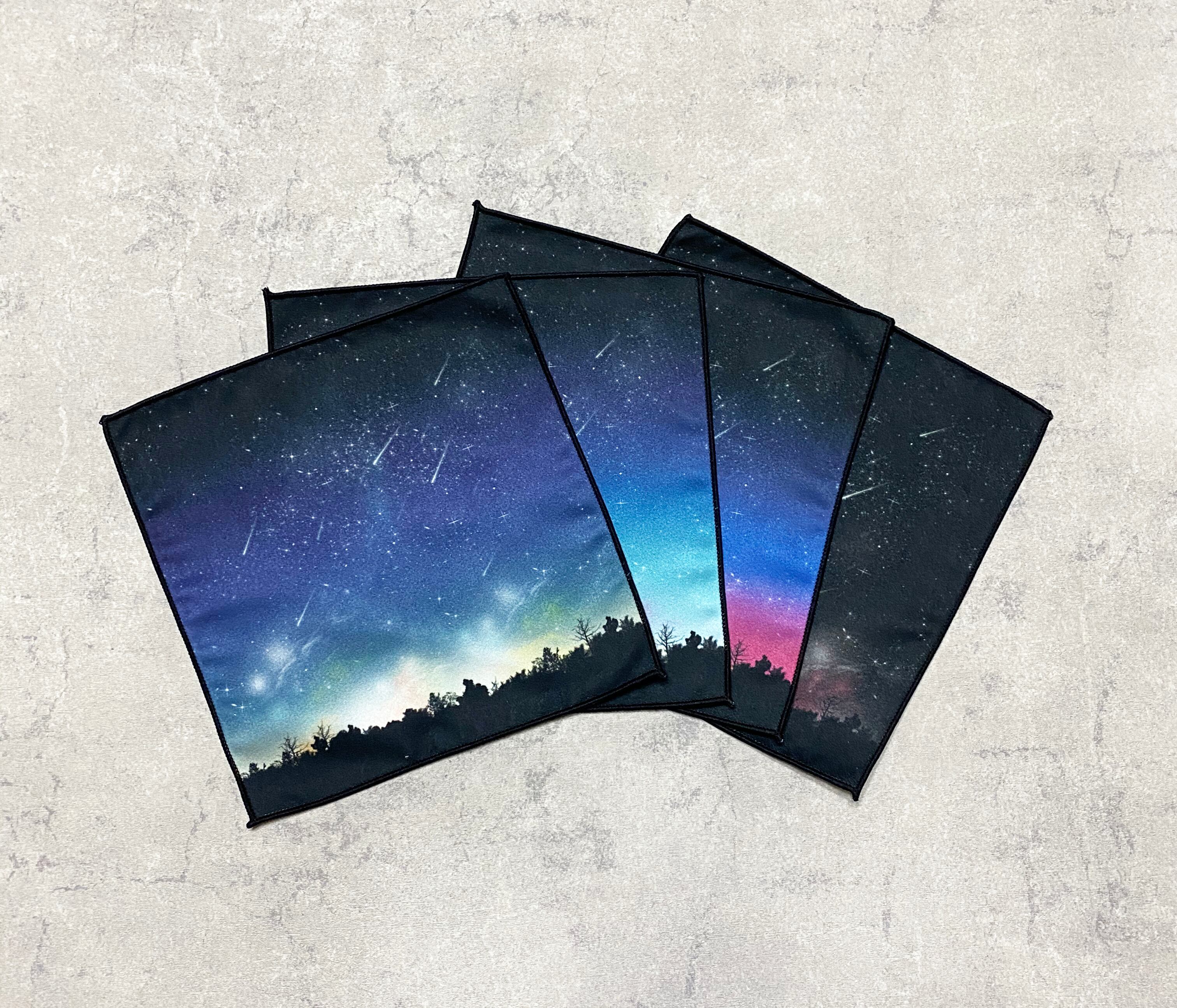 流星柄 ハンドタオル ハンカチ マイクロファイバー Lala Clover