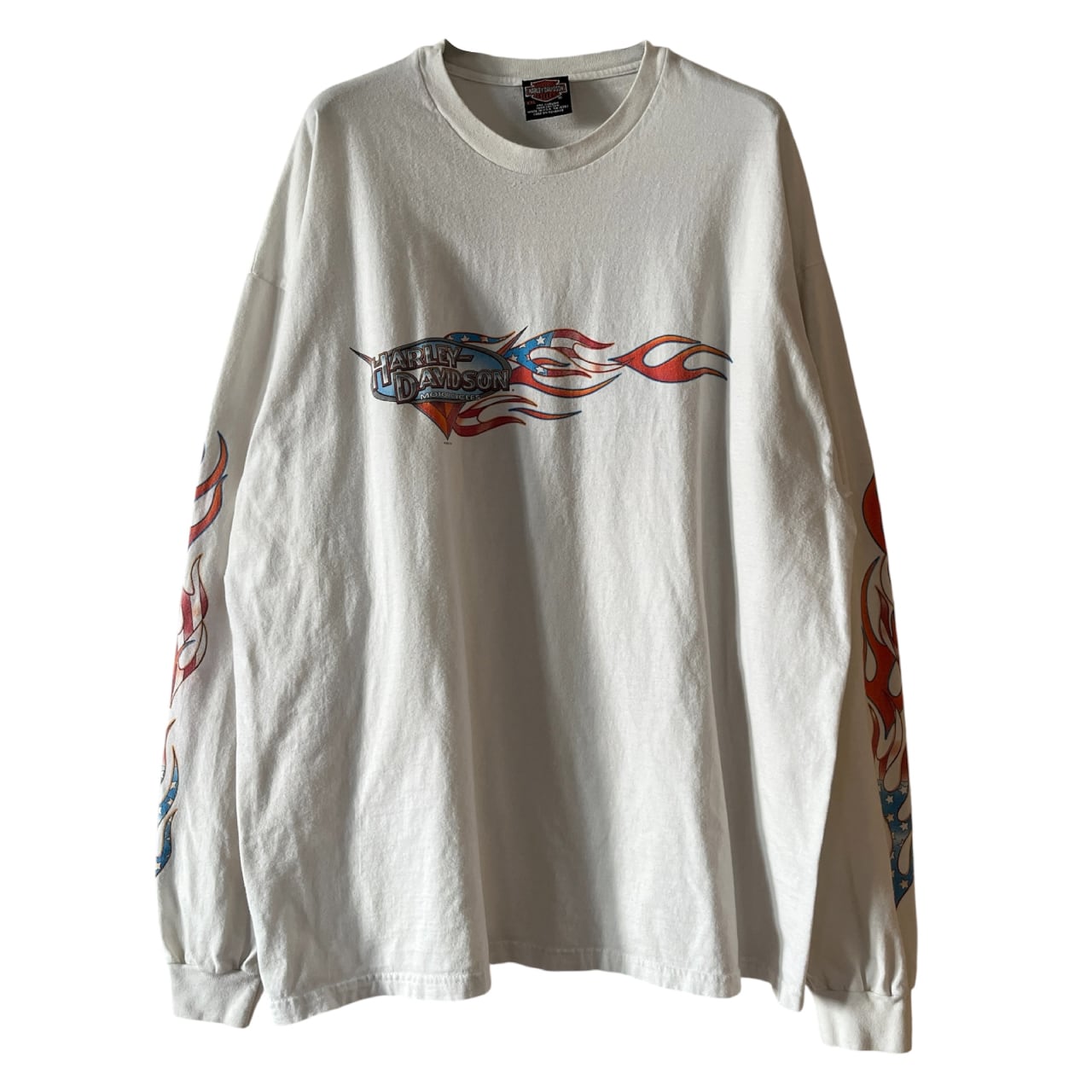 Harley Davidson 2001 USA Flag Flame L/S Tee | Vintage High Line