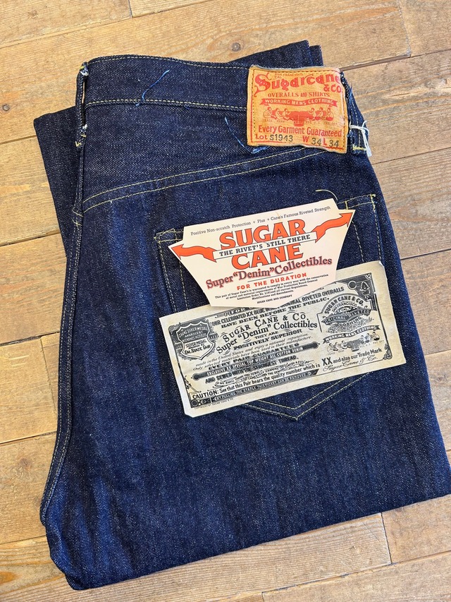 SUGAR CANE Super “Denim” Collectibles #09 13.5oz. BLUE DENIM WAIST OVERALLS “ S1943SC49009” MODEL