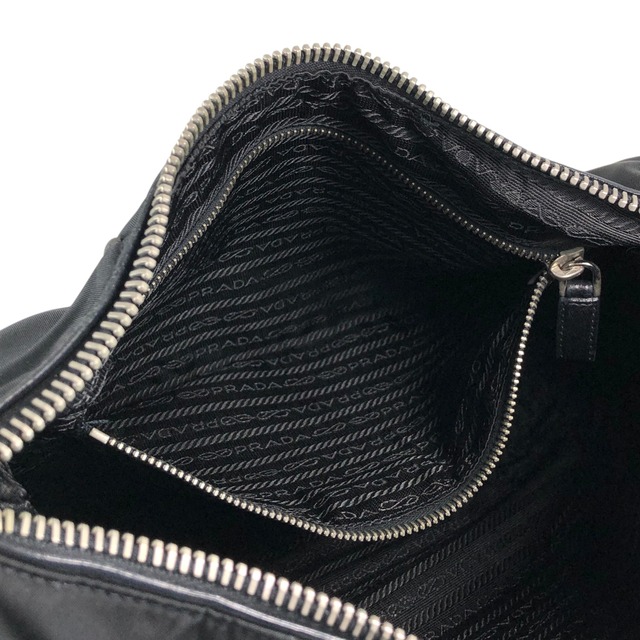 PRADA プラダ ショルダーバッグ ブラック トライアングルロゴ ナイロン ホーボーバッグ vintage ヴィンテージ オールド hub83u