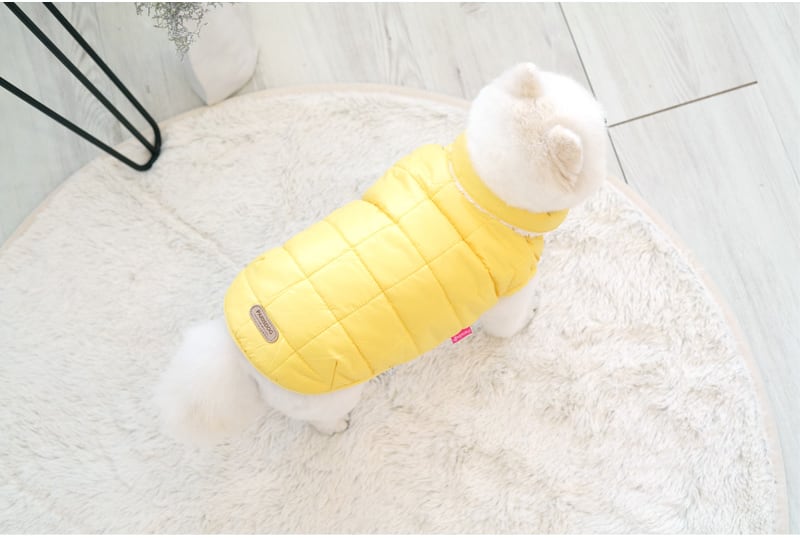 【SALE】軽量ダウンベスト 中型犬 大型犬 2XL 〜 5XL  4color  /  犬服 犬の服 犬 パーカー アウター シンプル 暖かい 防寒 ドッグウェア 
