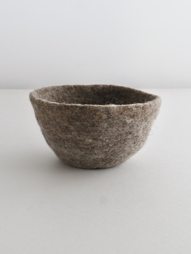 【SALE】 ボウル ウール フェルト ナチュラル グレイ / 【SALE】 Bowl Natural Grey Small