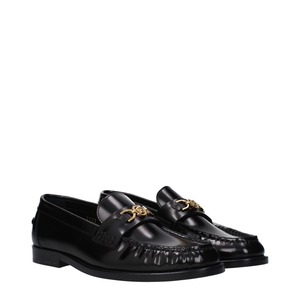 VERSACE ヴェルサーチ レディース ローファー レザー ブラック