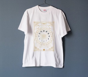 月の満ち欠け・12星座 Tシャツ WHITE（men&women）