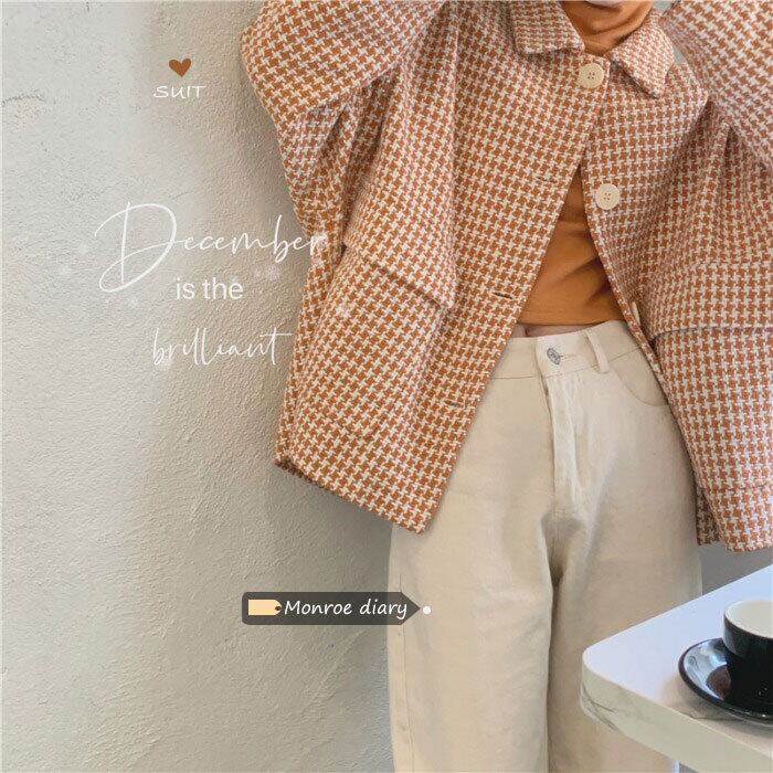 ルーズショートジャケット スプリングトップス 春物 モンロー65635026046