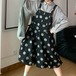 ドット柄バルーンサロペットパンツ ・12545