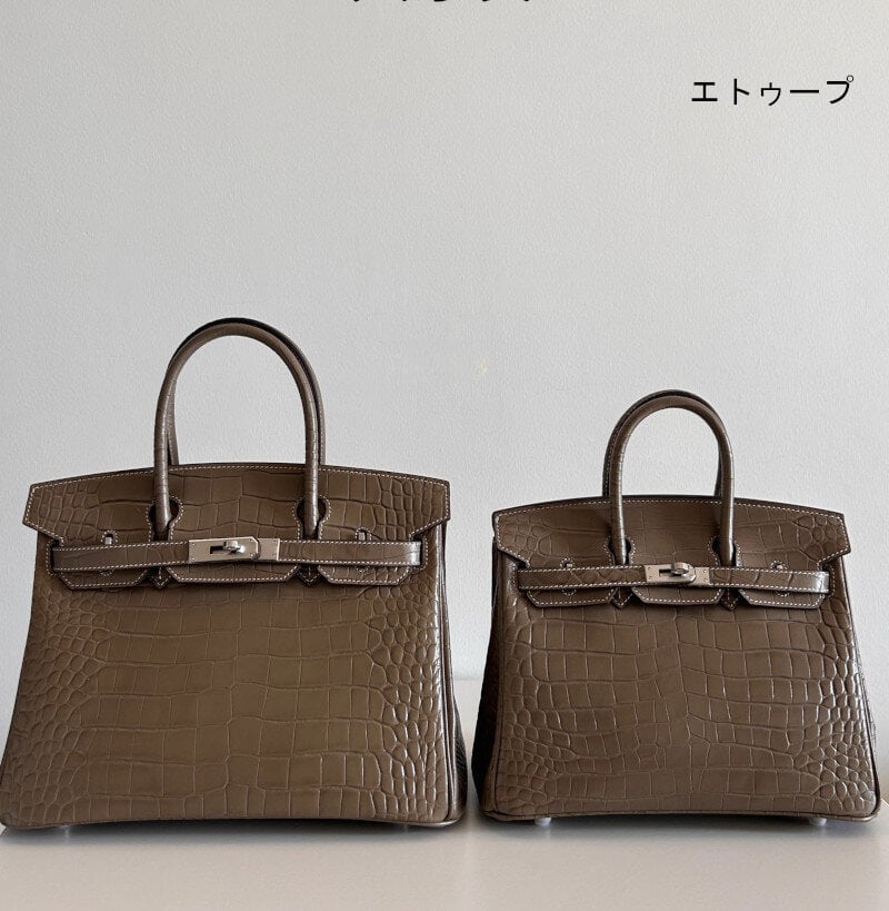 大きいバーキン型 本革 Bag